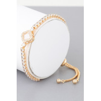 Crystal Clover Rhinestone Bracelet