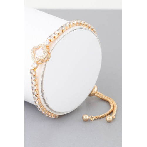 Crystal Clover Rhinestone Bracelet - CC-WH2002352