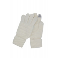 Fuzzy Cable Knit Smart Touch Gloves
