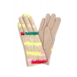 Multi Color Yarn Pattern Smart Touch Gloves