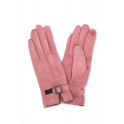 Faux Suede Band Smart Touch Gloves