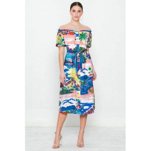 A Printed Woven Dress