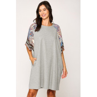 Solid Side Pocket Shift Dress