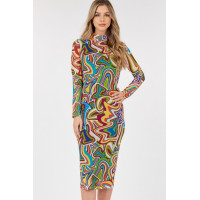 Long Sleeve Bodycon With Letter Print