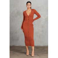 Ribbed Midi Dress