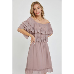 Off Shoulder Ruffle Dress