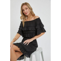 Off Shoulder Ruffle Dress