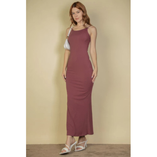 Ribbed Mermaid Hem Camisole Maxi Dress