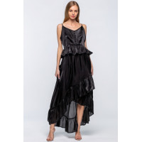 Shimmering Dress With Ruffles