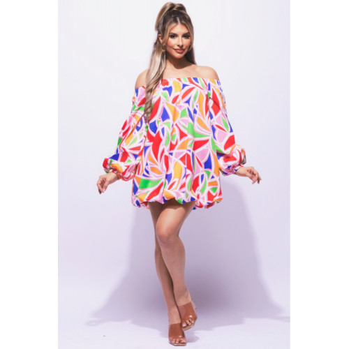 Off Shoulder Bubble Dress