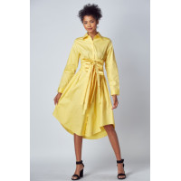 Shirt Dress With Tie Up Belt Detail