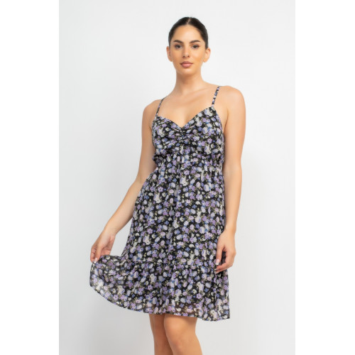 Double Strap Back Mini Dress