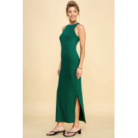 High Neck Side Slit Max Dress