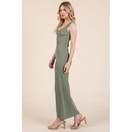 Sleeveless Rib Maxi Dress