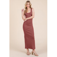Sleeveless Rib Maxi Dress