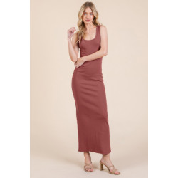 Sleeveless Rib Maxi Dress