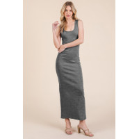 Sleeveless Rib Maxi Dress