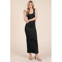 Sleeveless Rib Maxi Dress