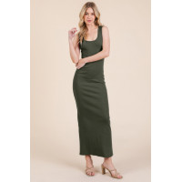 Sleeveless Rib Maxi Dress