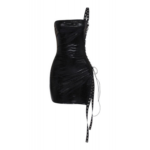 Side Open Lace Up Tube Dress