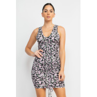 Ditsy Floral Ruching Dress