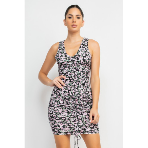 Ditsy Floral Ruching Dress