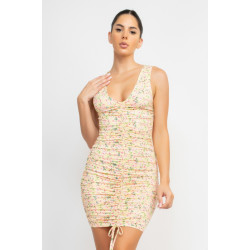 Ditsy Floral Ruching Dress
