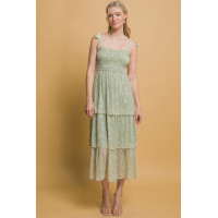 Tiered Midi Floral Dress