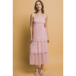 Tiered Midi Floral Dress