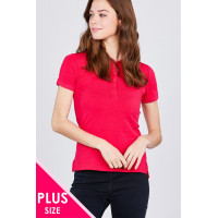 Classic Jersey Spandex Polo Top