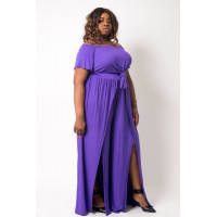 Plus Size Crop Top Pant Set
