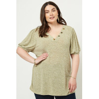 Knit V-neck Top