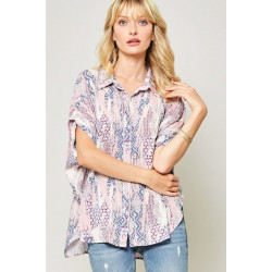 Ornately Patterned Woven Top