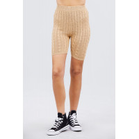 Twisted Effect Bermuda Length Sweater Shorts