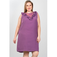 Plus Size Lace Insert Shift Midi Dress
