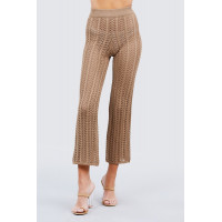Flare Long Fishnet Sweater Pants