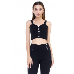 Sweetheart Button Down Crop Top