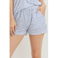 Leopard Printed Terry Short Pants