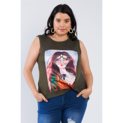 Plus Size Shady Girl Graphic Top