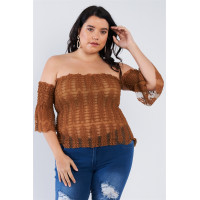 Off The Shoulder Plus Size Top