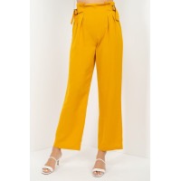 High Waist Paperbag Wide Pants