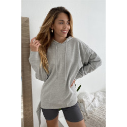 Uneven Hem Graphic "venice" Pullover Hoodie