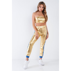 Metallic Gold Toxic Girl Strapless Track Set
