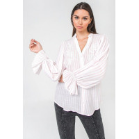 A Floral Eyelet And Solid Mixed Top