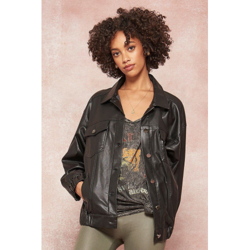 A Faux Leather Jacket