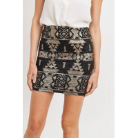 Sequence Pattern Mini Skirt