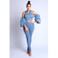 Puff Sleeve Hoodie Set