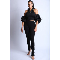 Puff Sleeve Hoodie Set