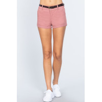 Twill Belted Short Pants