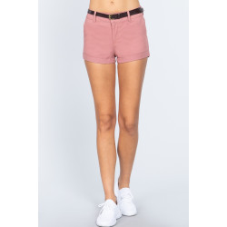 Twill Belted Short Pants